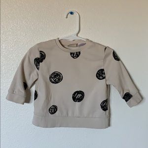 Zara baby polka dot sweatshirt